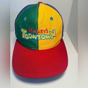 VINTAGE Mickey's Toontown Hat Cap Snap Back Disneyland